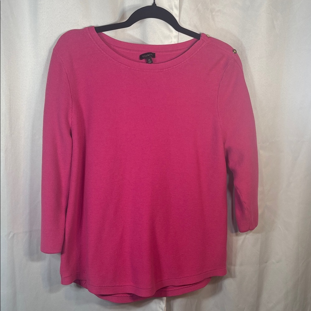 4. Talbots Fuchsia Long Sleeve Top